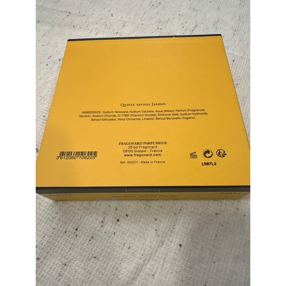 Fragonard Jasmin Quatre Savons Perfumed Soaps Set 4x50g discontinued Gift Box - Picture 5 of 6